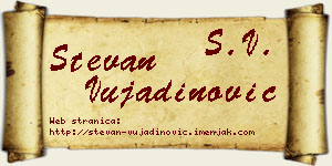 Stevan Vujadinović vizit kartica